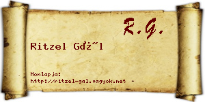 Ritzel Gál névjegykártya
